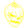 Sticker Tête de Mort  Citrouille