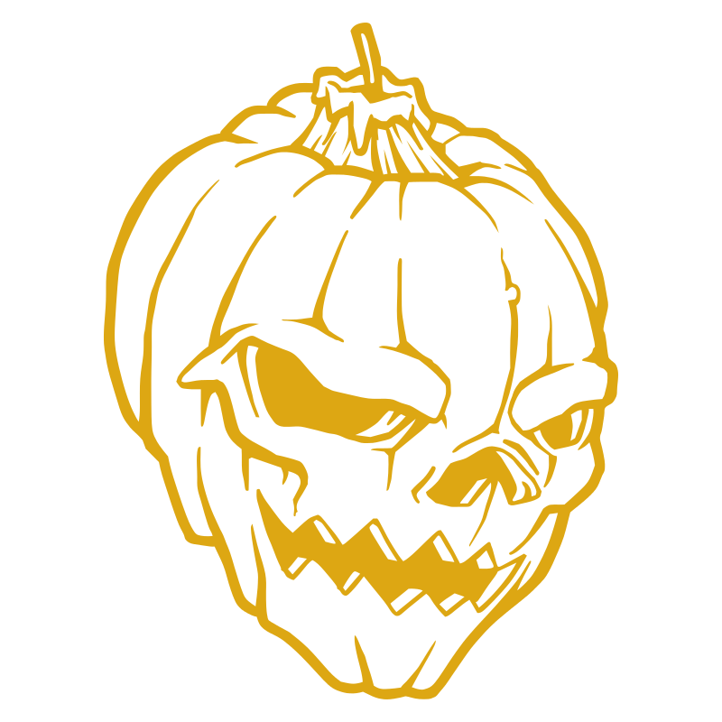 Sticker Tête de Mort  Citrouille