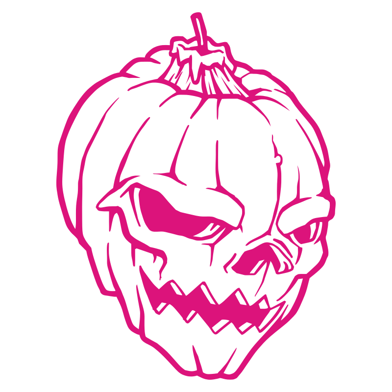 Sticker Tête de Mort  Citrouille