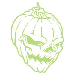 Sticker Tête de Mort  Citrouille