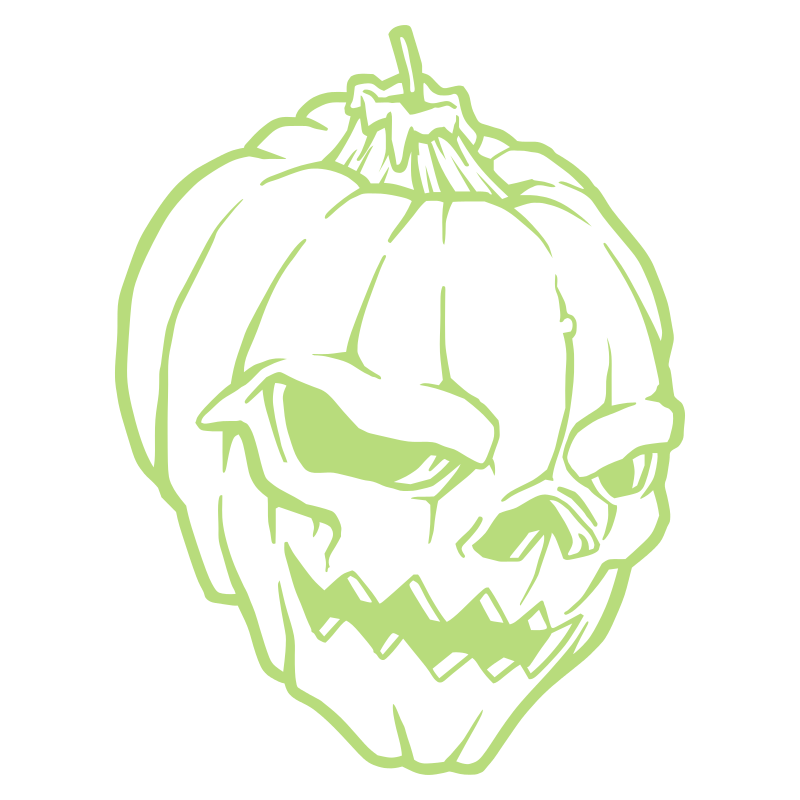 Sticker Tête de Mort  Citrouille