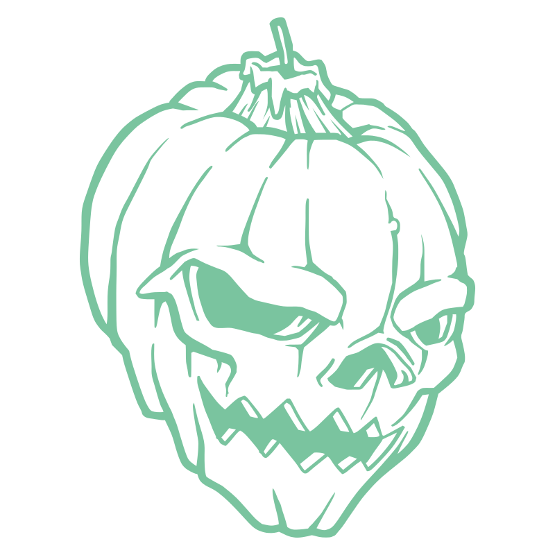 Sticker Tête de Mort  Citrouille