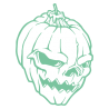 Sticker Tête de Mort  Citrouille