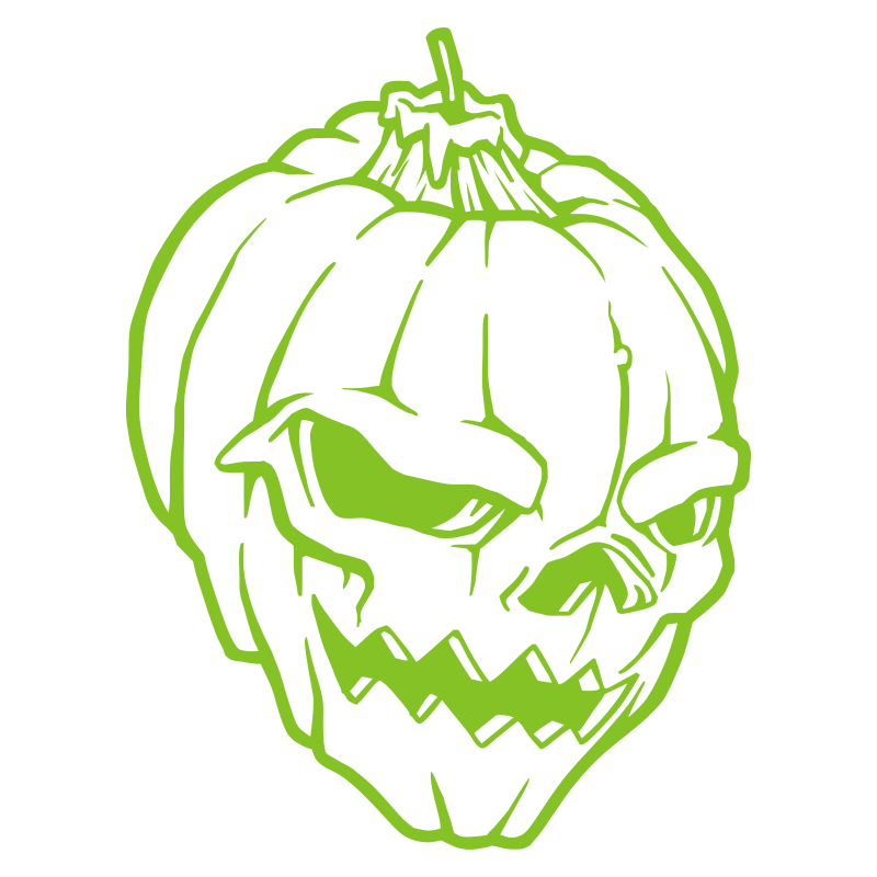 Sticker Tête de Mort  Citrouille