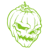 Sticker Tête de Mort  Citrouille