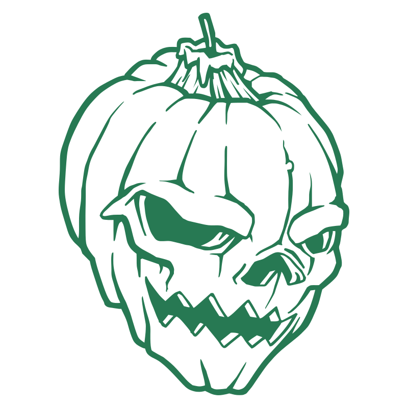 Sticker Tête de Mort  Citrouille
