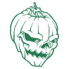 Sticker Tête de Mort  Citrouille