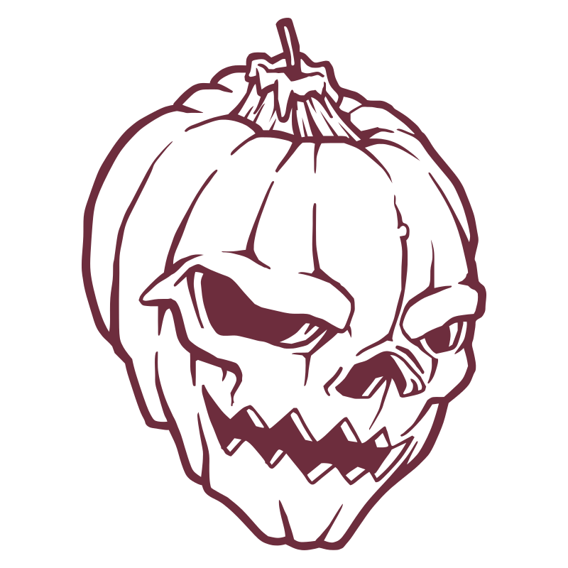 Sticker Tête de Mort  Citrouille