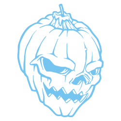 Sticker Tête de Mort  Citrouille