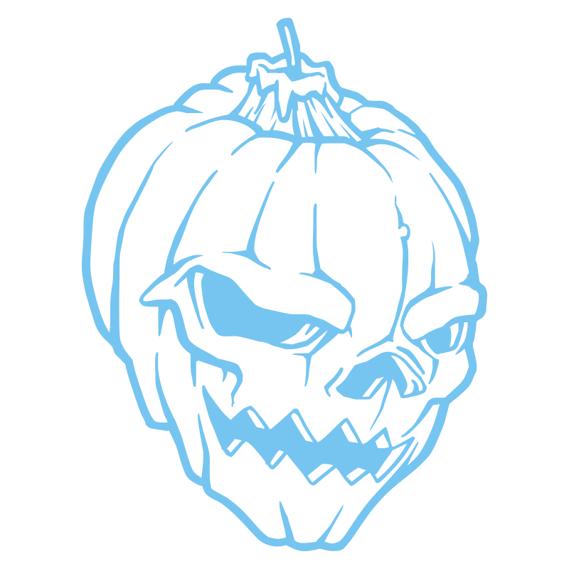 Sticker Tête de Mort  Citrouille