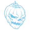 Sticker Tête de Mort  Citrouille