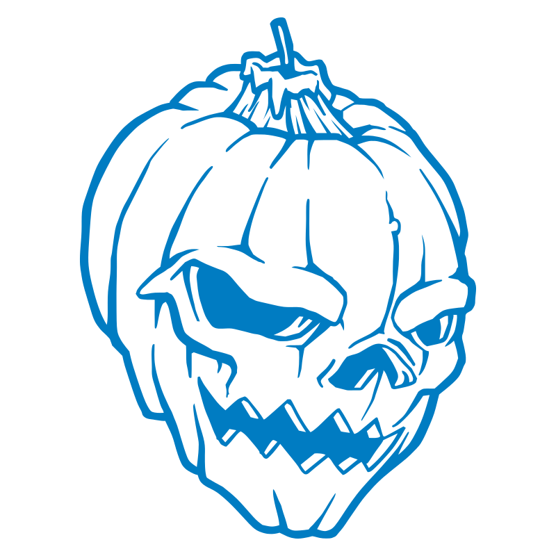 Sticker Tête de Mort  Citrouille