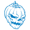 Sticker Tête de Mort  Citrouille