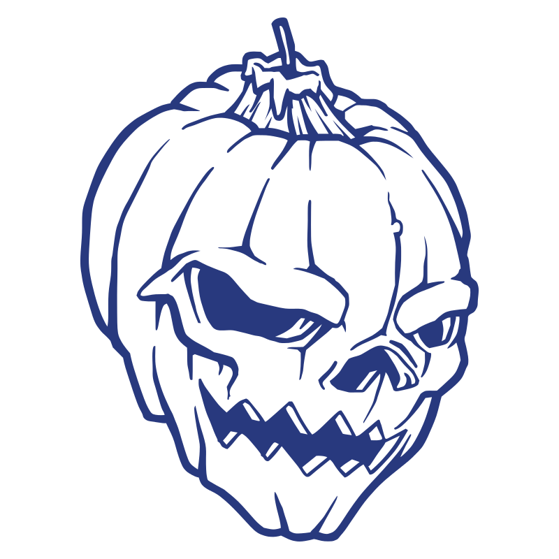 Sticker Tête de Mort  Citrouille