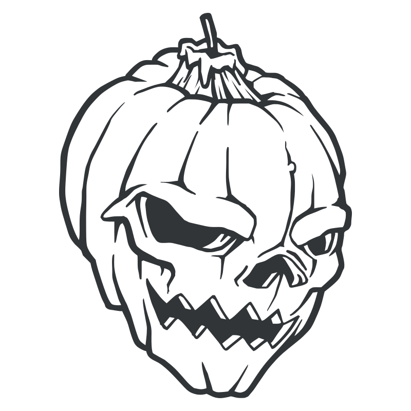Sticker Tête de Mort  Citrouille
