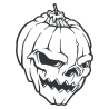 Sticker Tête de Mort  Citrouille