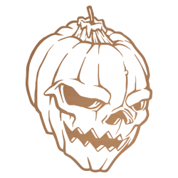 Sticker Tête de Mort  Citrouille