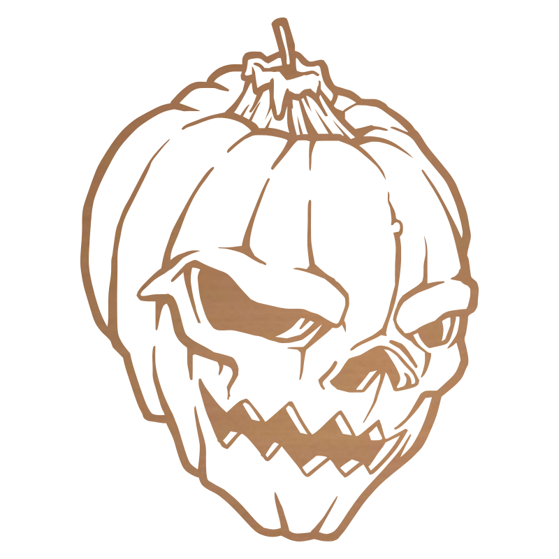 Sticker Tête de Mort  Citrouille