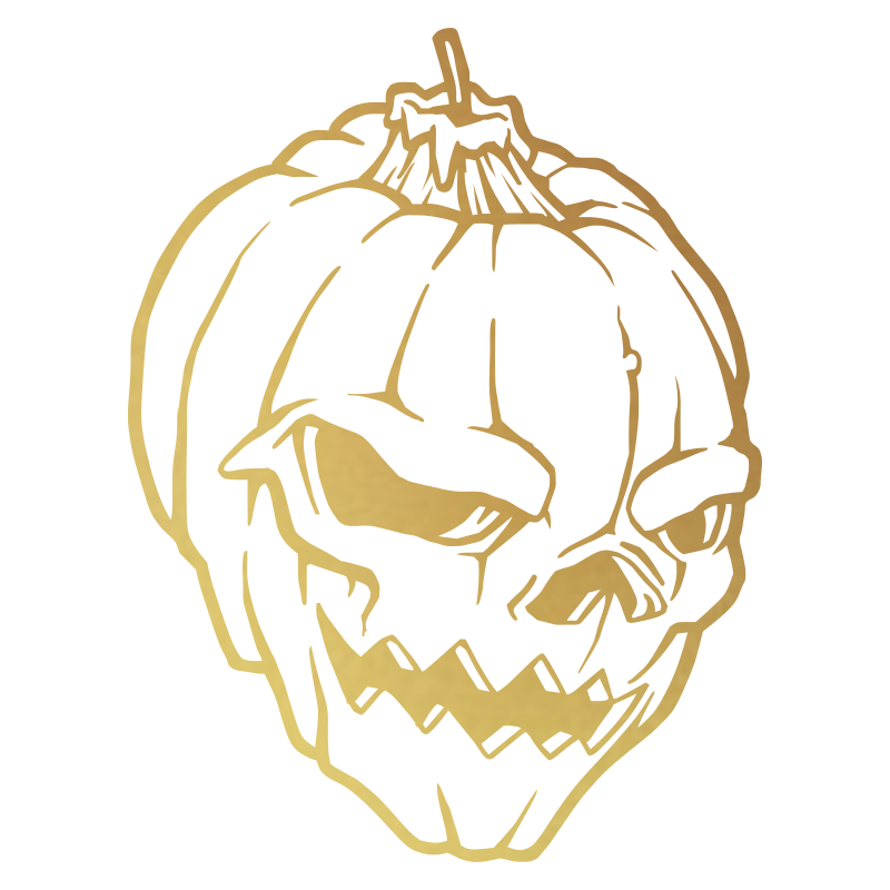 Sticker Tête de Mort  Citrouille