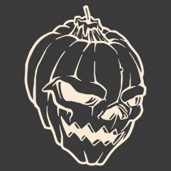 Sticker Tête de Mort  Citrouille