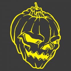 Sticker Tête de Mort  Citrouille