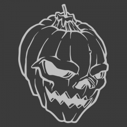 Sticker Tête de Mort  Citrouille