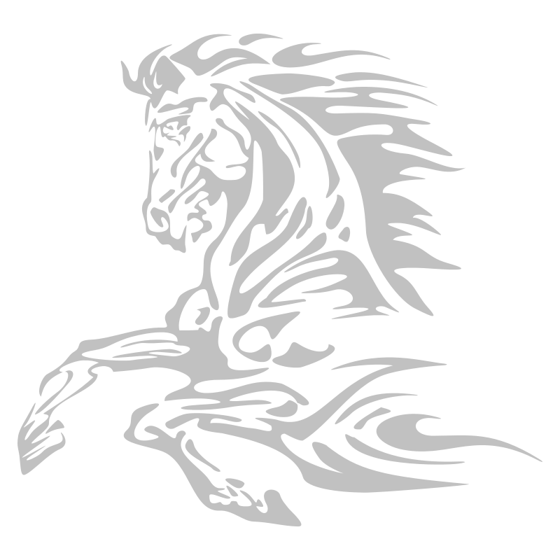 Sticker Cheval flammes