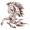 Sticker Cheval flammes