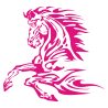 Sticker Cheval flammes