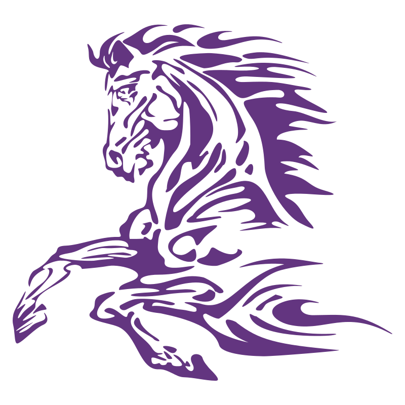 Sticker Cheval flammes