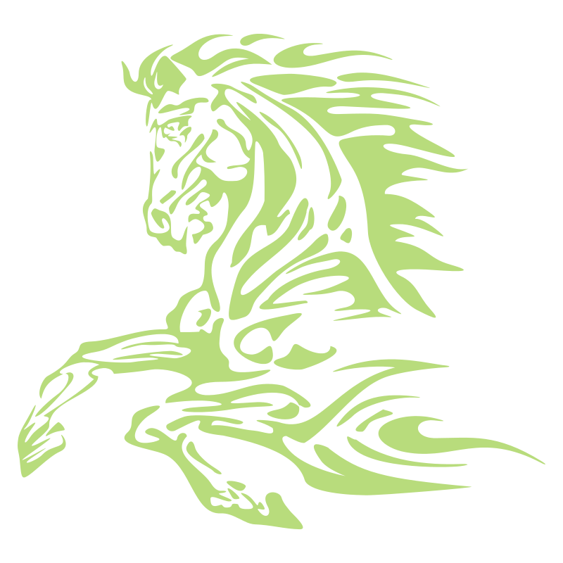 Sticker Cheval flammes