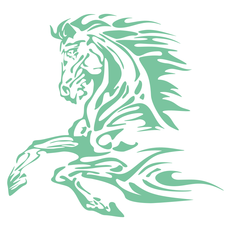 Sticker Cheval flammes
