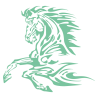 Sticker Cheval flammes