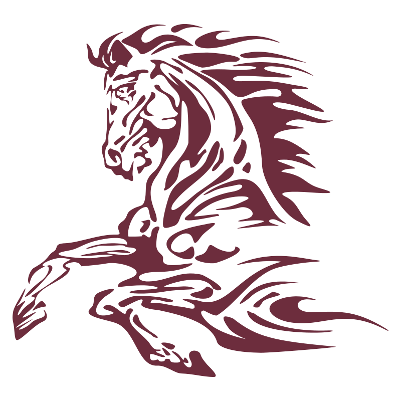 Sticker Cheval flammes