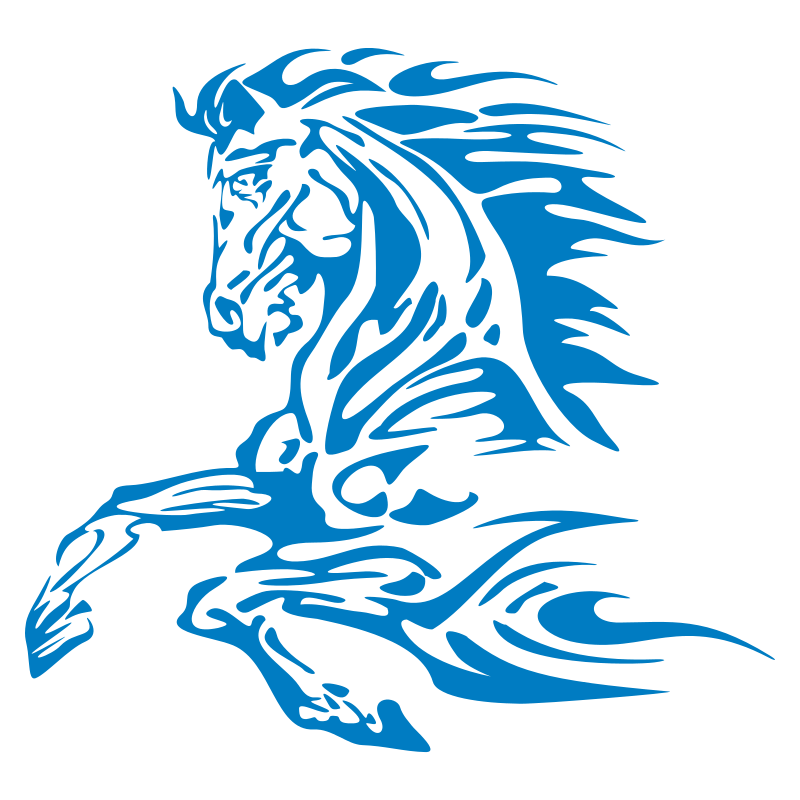 Sticker Cheval flammes