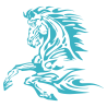 Sticker Cheval flammes