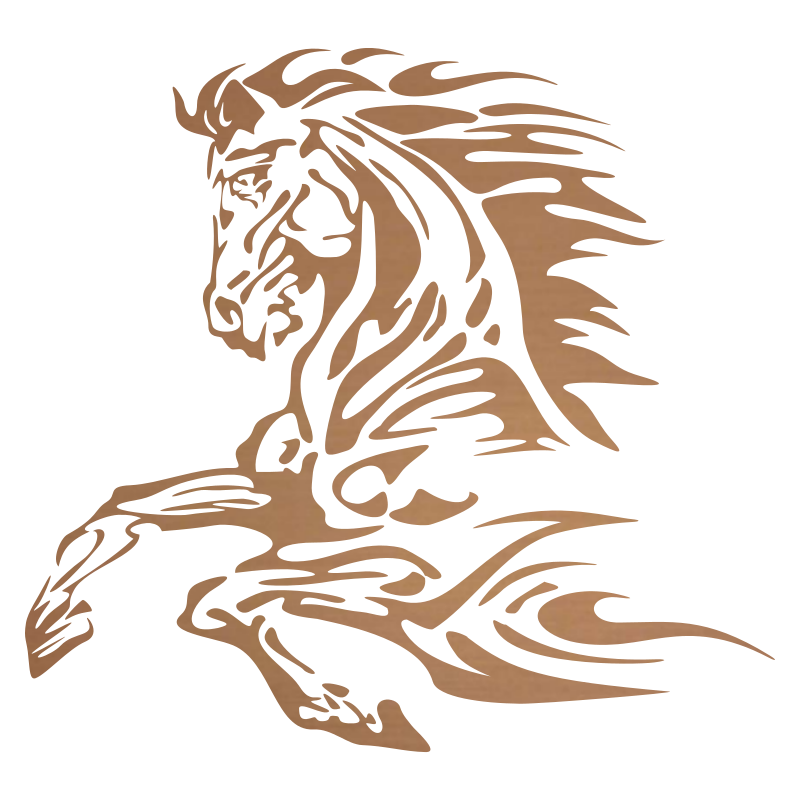 Sticker Cheval flammes