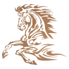 Sticker Cheval flammes
