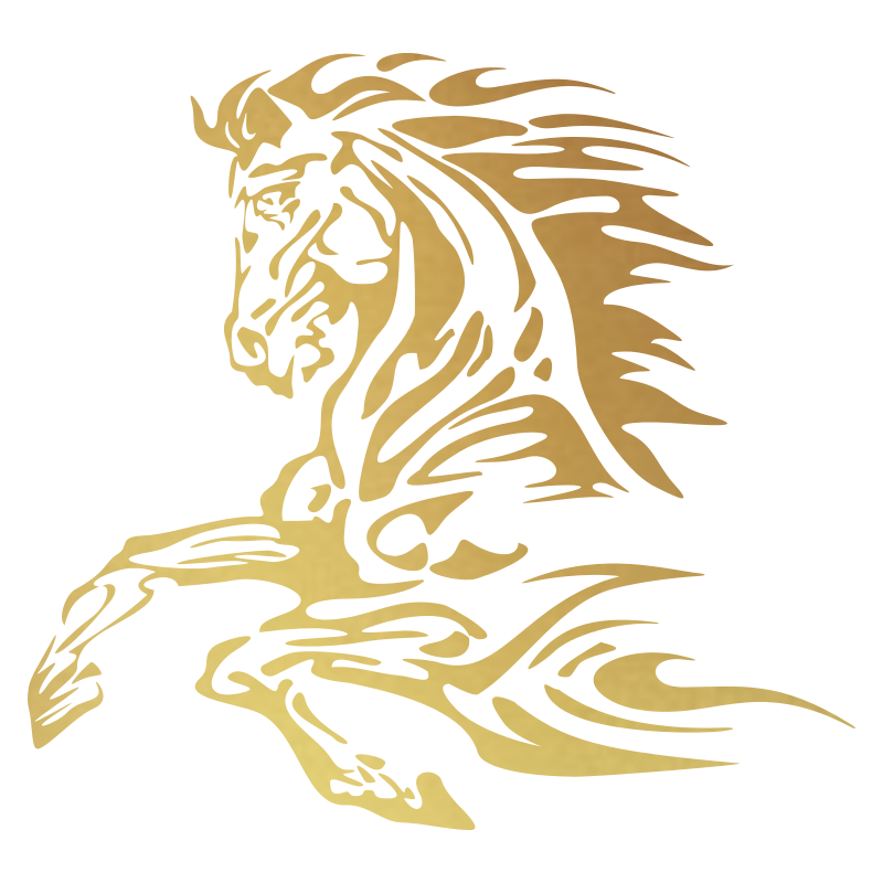 Sticker Cheval flammes