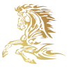 Sticker Cheval flammes