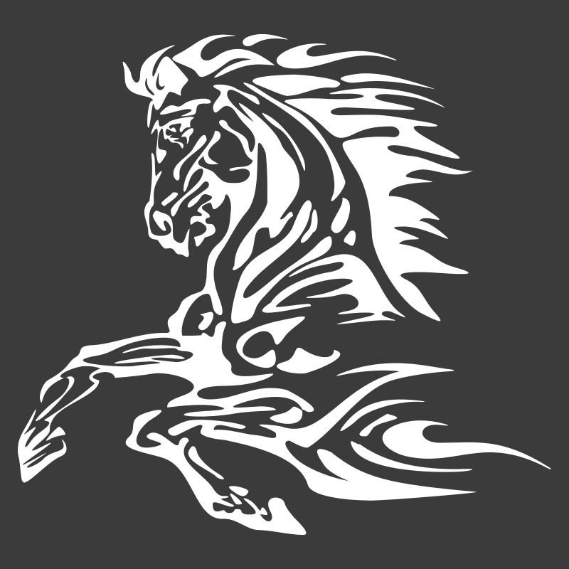 Sticker Cheval flammes
