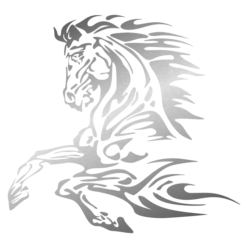 Sticker Cheval flammes