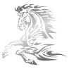 Sticker Cheval flammes