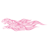 Sticker Guépard flammes