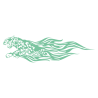 Sticker Guépard flammes