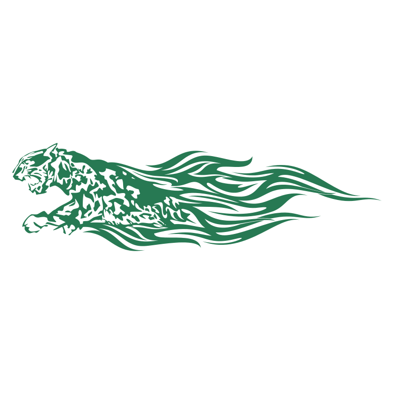 Sticker Guépard flammes