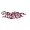 Sticker Guépard flammes