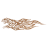 Sticker Guépard flammes