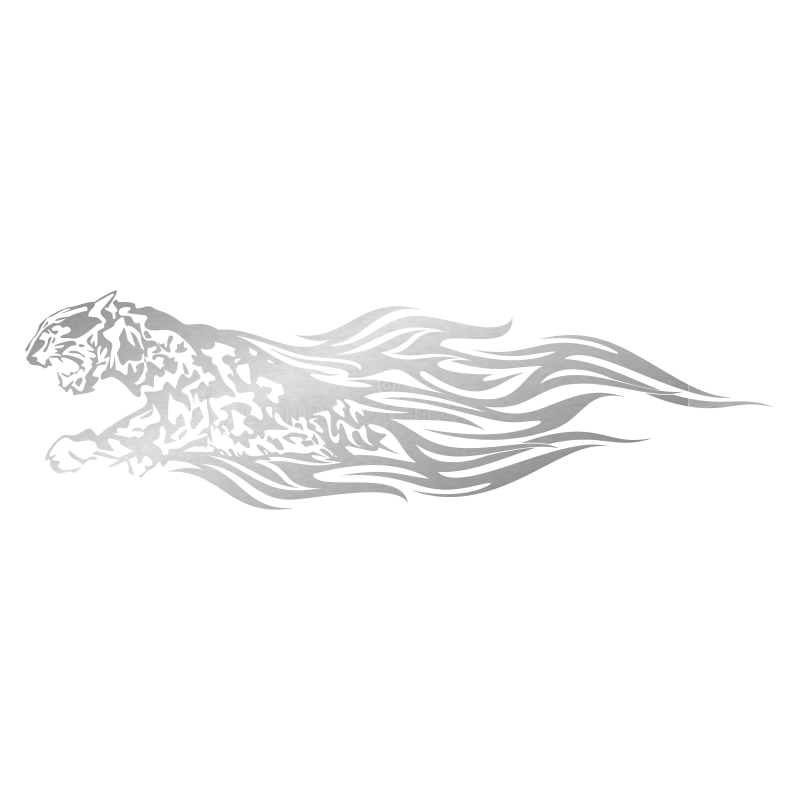 Sticker Guépard flammes