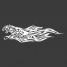 Sticker Guépard flammes